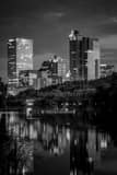 Downtown Milwaukee Skyline Black and White Vertical Downtown Milwaukee Skyline black and white