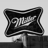 Miller Brewery Sign Black and White Square Miller Brewery Sign black and white