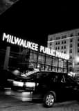 Milwaukee Public Market Black and White Vertical Milwaukee Public Market black and white