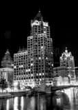 Milwaukee Riverwalk Black and White Vertical Milwaukee Riverwalk black and white