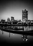 Milwaukee Skyline Black and White Vertical Milwaukee Skyline black and white