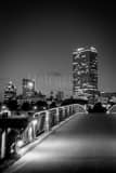 Milwaukee Skyline From Pier Wisconsin Black and White Vertical Milwaukee Skyline From Pier Wisconsin black and white