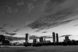 Milwaukee Skyline From Veterans Park Black and White Horizontal Milwaukee Skyline From Veterans Park black and white
