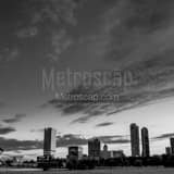 Milwaukee Skyline From Veterans Park Black and White Square Milwaukee Skyline From Veterans Park black and white
