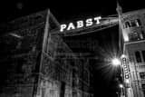 Pabst Brewing Sign Black and White Horizontal Pabst Brewing Sign black and white