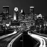 Downtown Minneapolis Skyline 35w Black and White Square Downtown Minneapolis Skyline 35w black and white