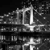 Hennepin Avenue Bridge Black and White Square Hennepin Avenue Bridge black and white