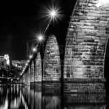 Stone Arch Bridge Black and White Square Stone Arch Bridge black and white