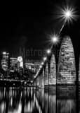 Stone Arch Bridge Black and White Vertical Stone Arch Bridge black and white