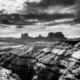 Monument Valley Southern Utah Black and White Square Monument Valley Southern Utah black and white