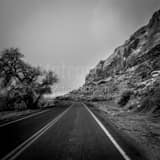 Route 163 Along Montezuma Creek Black and White Square Route 163 Along Montezuma Creek black and white