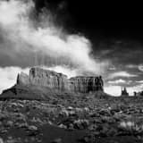 Sandstone Buttes Monument Valley Utah Black and White Square Sandstone Buttes Monument Valley Utah black and white