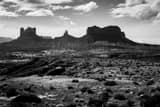 Sandstone Mittens Of Monument Valley Black and White Horizontal Sandstone Mittens Of Monument Valley black and white