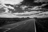 Us Route 163 Monument Valley Utah Black and White Horizontal Us Route 163 Monument Valley Utah black and white