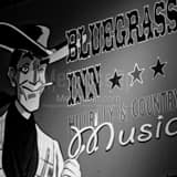 Bluegrass Inn Sign Black and White Square Bluegrass Inn Sign black and white