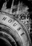 Customs House Black and White Vertical Customs House black and white