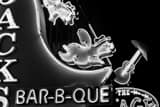 Jacks Bbq Neon Sign Black and White Horizontal Jacks Bbq Neon Sign black and white