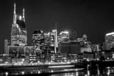 Nashville Skyline Black and White Horizontal Nashville Skyline black and white