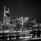 Nashville Skyline Black and White Square Nashville Skyline black and white