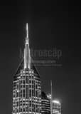 Side View Of Bellsouth Building Black and White Vertical Side View Of Bellsouth Building black and white