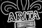 Abita Neon Sign Black and White Horizontal Abita Neon Sign black and white