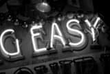 Big Easy Sign Bourbon Street Black and White Horizontal Big Easy Sign Bourbon Street black and white