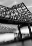 Blurry Mississippi River Bridges Black and White Vertical Blurry Mississippi River Bridges black and white