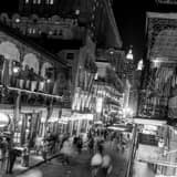 Bourbon Street Black and White Square Bourbon Street black and white