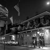 Bourbon Street French Quarter Black and White Square Bourbon Street French Quarter black and white