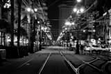 Canal And Royal Street Black and White Horizontal Canal And Royal Street black and white