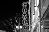 Civic Theater Sign Black and White Horizontal Civic Theater Sign black and white
