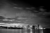 Downtown Nola Skyline Black and White Horizontal Downtown Nola Skyline black and white