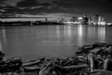 Downtown Nola Skyline Black and White Horizontal Downtown Nola Skyline black and white