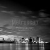 Downtown Nola Skyline Black and White Square Downtown Nola Skyline black and white