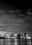 Downtown Nola Skyline Black and White Vertical Downtown Nola Skyline black and white