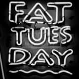Fat Tuesday Sign Black and White Square Fat Tuesday Sign black and white