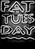 Fat Tuesday Sign Black and White Vertical Fat Tuesday Sign black and white