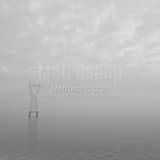 High Voltage Wires Cross Lake Ponchartrain Black and White Square High Voltage Wires Cross Lake Ponchartrain black and white