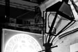 Hurricane Damaged Street Lamp Black and White Horizontal Hurricane Damaged Street Lamp black and white