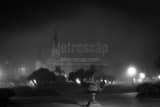 Jackson Square In Fog Black and White Horizontal Jackson Square In Fog black and white