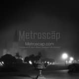 Jackson Square In Fog Black and White Square Jackson Square In Fog black and white