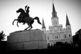 Jackson Square St Louis Cathedral Black and White Horizontal Jackson Square St Louis Cathedral black and white
