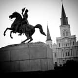Jackson Square St Louis Cathedral Black and White Square Jackson Square St Louis Cathedral black and white