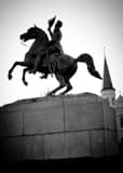 Jackson Square St Louis Cathedral Black and White Vertical Jackson Square St Louis Cathedral black and white