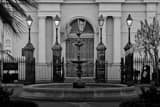 Jackson Square Street Lamps Black and White Horizontal Jackson Square Street Lamps black and white