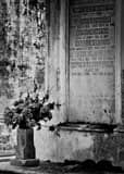 Lafayette Cemetary Mausoleum Black and White Vertical Lafayette Cemetary Mausoleum black and white