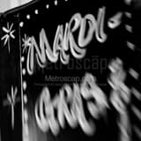 Mardi Gras Mural St Charles Street Black and White Square Mardi Gras Mural St Charles Street black and white