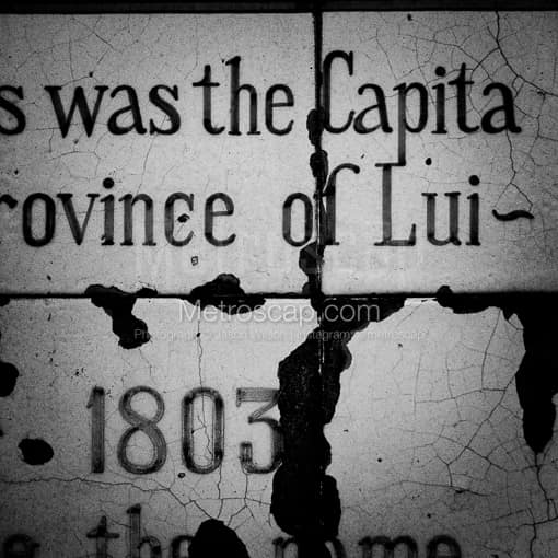 Matte Black MDF Framed Black and White New Orleans Photograph: New Orleans the Capita of Lui in a Square Matte Black MDF Frame