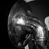 New Orleans Jazz Sousaphone Black and White Square New Orleans Jazz Sousaphone black and white