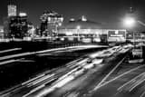 New Orleans Skyline And Superdome Black and White Horizontal New Orleans Skyline And Superdome black and white